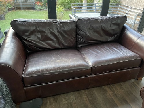 Brown leather abbey 3 - m&s,