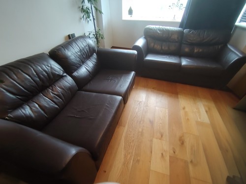 Brown leather 2 - 2x, m&s