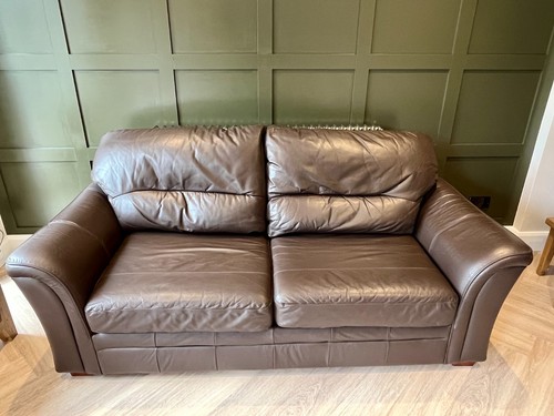 Brown large leather sofas - m&s,