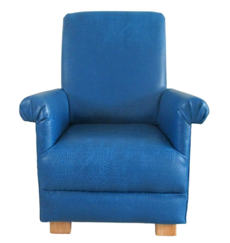Blue faux leather - leather, fabric