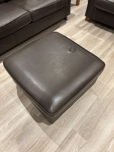 Brown leather abbey foot - leather,