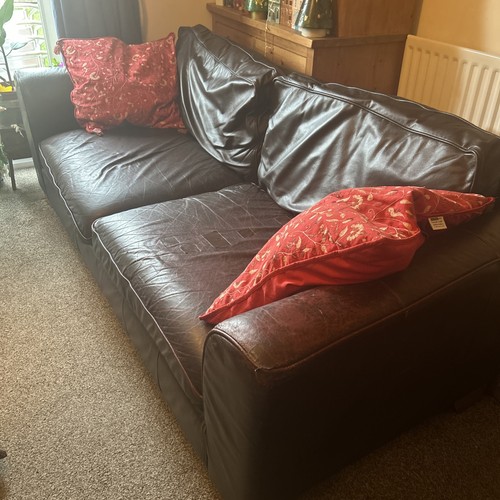 Large abbey brown - brown, leather